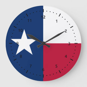 Texas flagga, amerikanstatlig flagga stor klocka