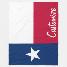 Texas Flagga Anpassningsbar Personlig Text Texan Fleecefilt