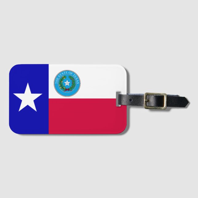 Texas flagga bagagebricka (Framsida horisontal)
