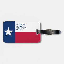Texas flagga bagagemärkning för påsar och resväsko bagagebricka