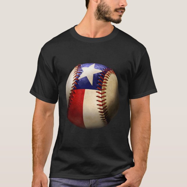 Texas Flagga Baseball Game Apparel Gift Underbar S T Shirt (Framsida)