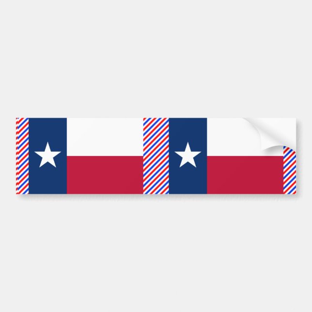 Texas flagga bildekal (Framsidan)