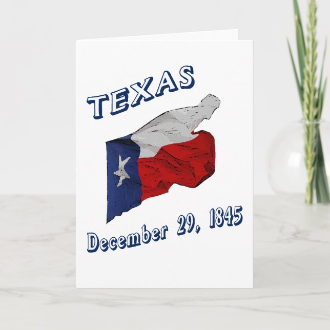 TEXAS FLAGGA & BIRTHDAY KORT (Framsida)