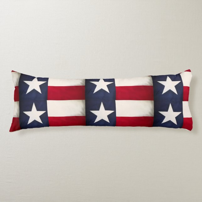 Texas flagga Body Pillow Kroppskudde (Framsidan)