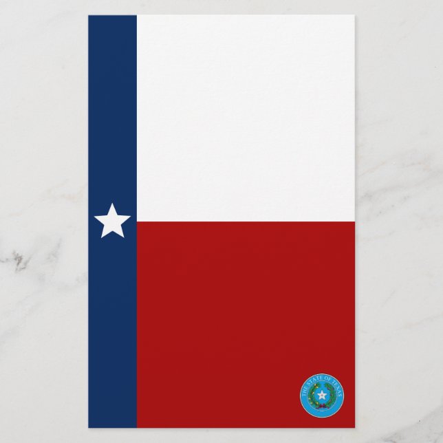 Texas flagga brevpapper (Framsida)