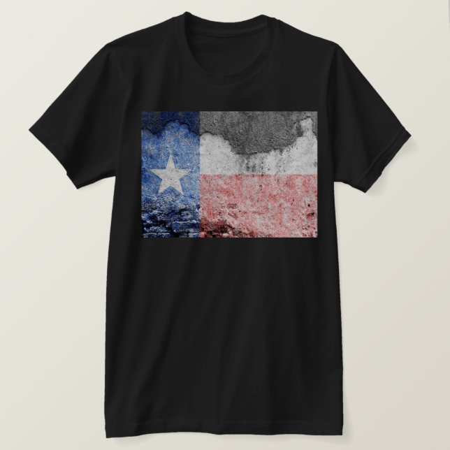 Texas flagga bricka t shirt (Design framsida)