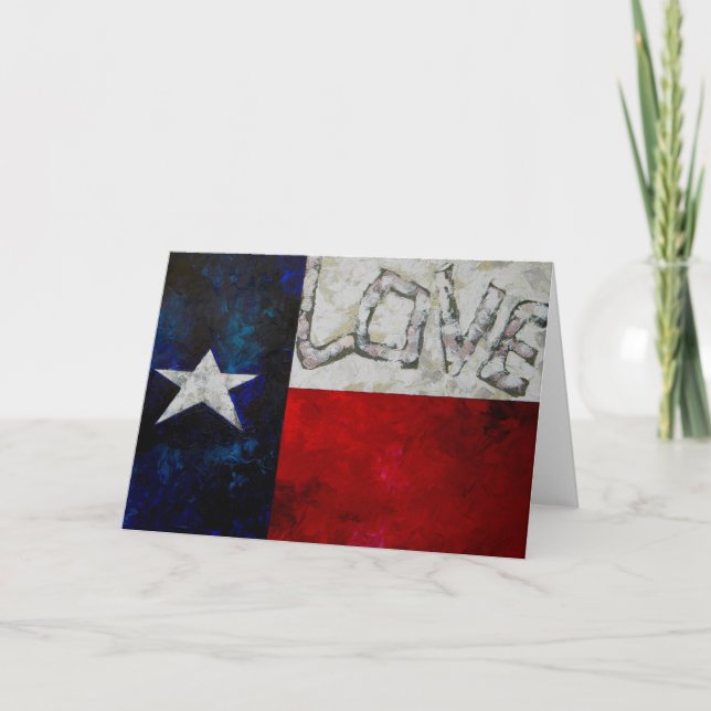 Texas Flagga Card Kort (Framsida)