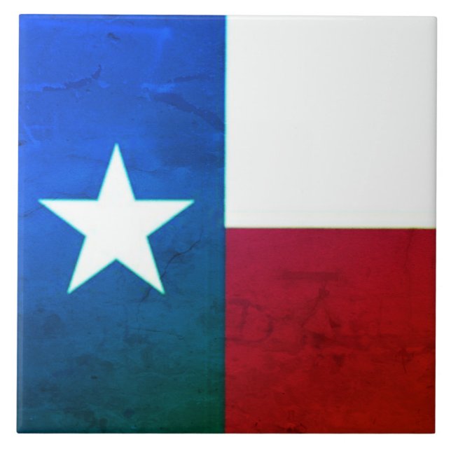 Texas Flagga Ceramic Tile Kakelplatta (Framsidan)