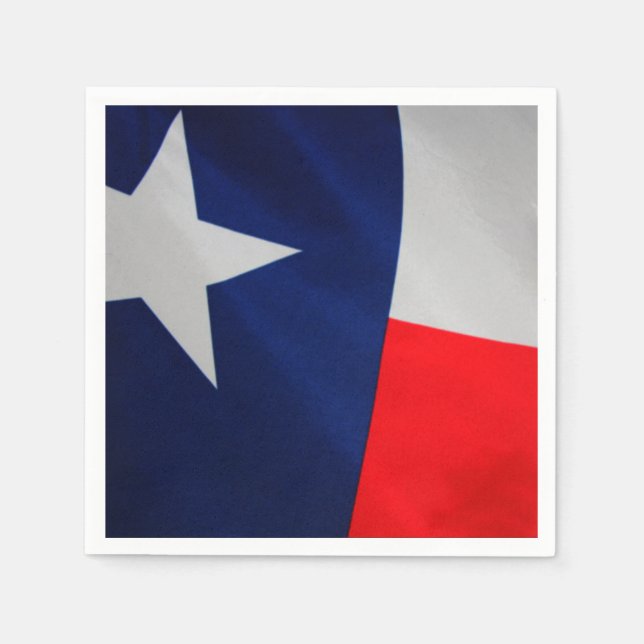 Texas Flagga Cocktail Napkins Pappersservett (Framsidan)