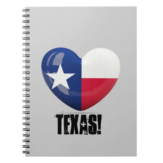 Texas Flagga Cutout Anteckningsbok (Framsidan)