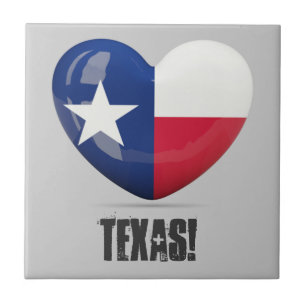 Texas Flagga Cutout Kakelplatta