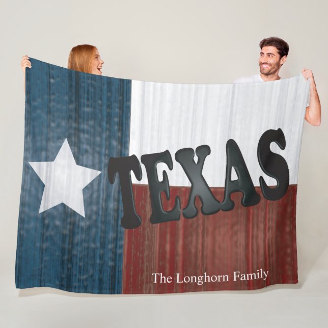 Texas Flagga Design Fleecefilt (På plats)