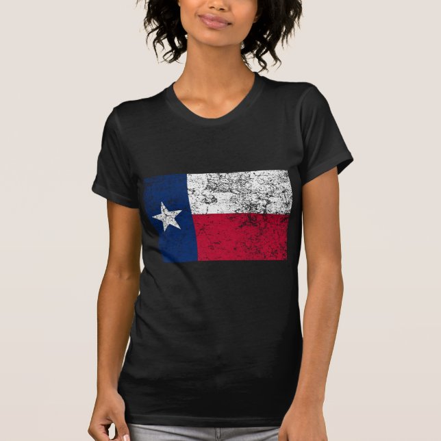 Texas Flagga Distress T Shirt (Framsida)