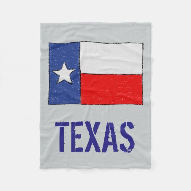 Texas flagga fleecefilt (Framsidan)