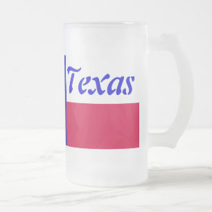 Texas flagga frostat ölglas