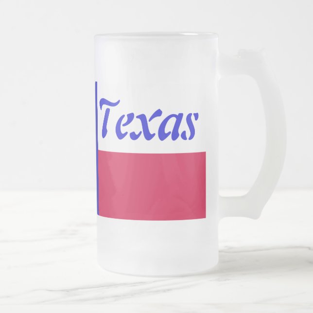 Texas flagga frostat ölglas (Höger)