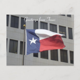 texas flagga hälsning vykort