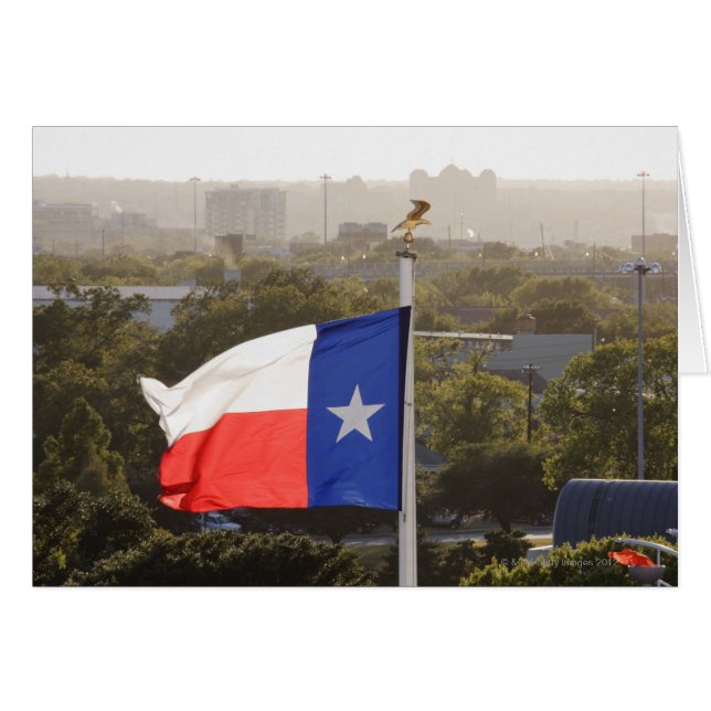 Texas Flagga Hälsningskort (Framsidan Horizontal)