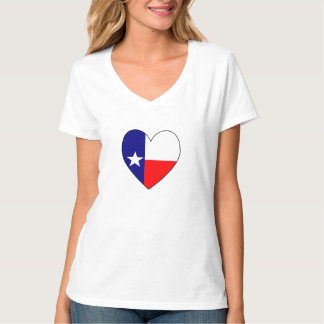 Texas Flagga Hjärta T-shirt