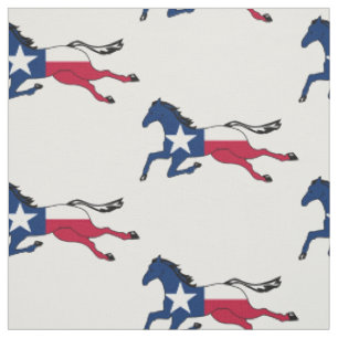 Texas Flagga Horse Running Tyg