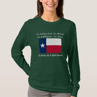 Texas-flagga I-förmiddagoberoende mig förmiddag T-shirt