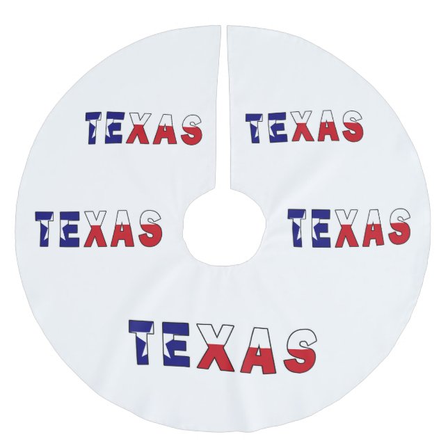 Texas Flagga Julgransmatta Borstad Polyester (Framsidan)