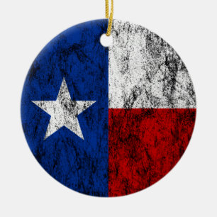 texas flagga julgransprydnad keramik
