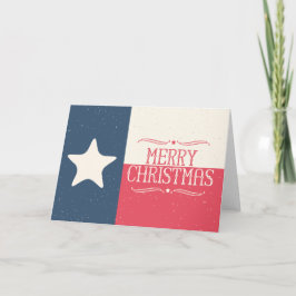 Texas Flagga-julhälsningskort Helgkort