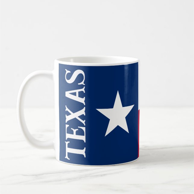 Texas flagga kaffe mugg (Vänster)