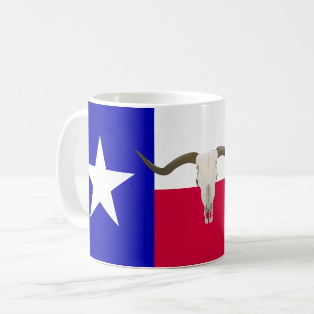 Texas flagga kaffemugg (Framsida vänster)