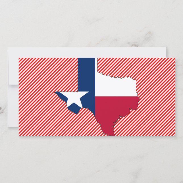 Texas Flagga Karta (Framsida)
