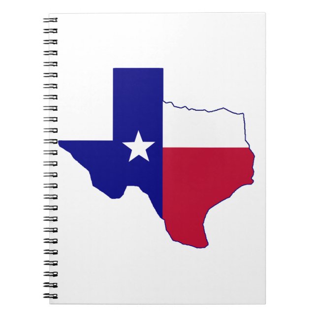 Texas Flagga Karta Anteckningsbok (Framsidan)