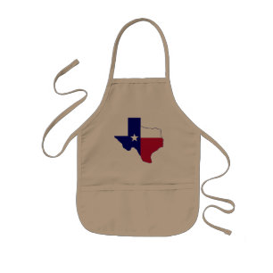 Texas Flagga Karta Barnförkläde