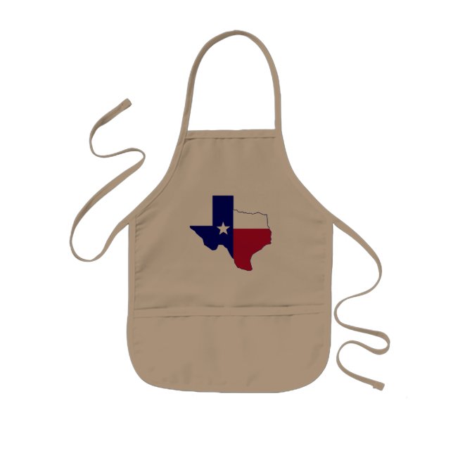 Texas Flagga Karta Barnförkläde (Framsidan)