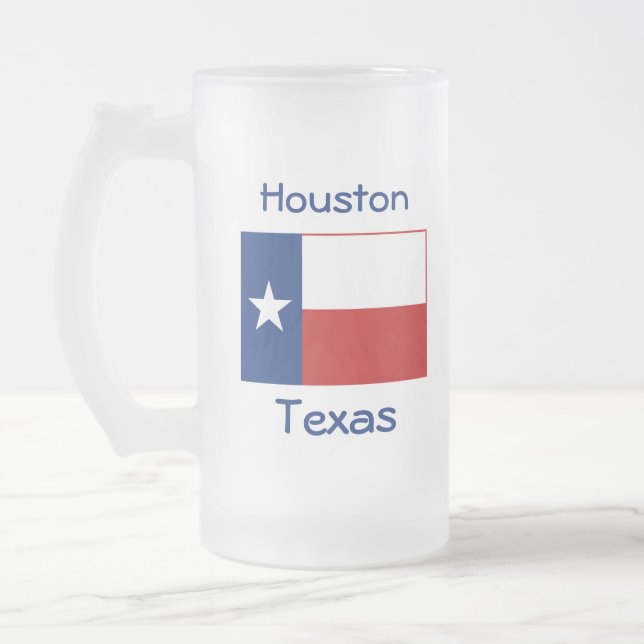 Texas Flagga Karta City Mugg (Vänster)