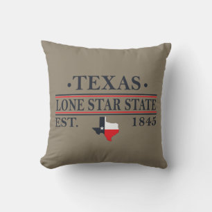 Texas flagga karta, ensamstjärnornas stat kudde