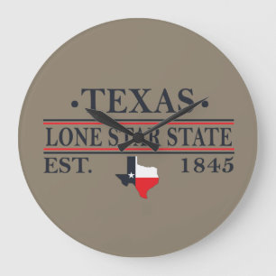 Texas flagga karta, ensamstjärnornas stat stor klocka