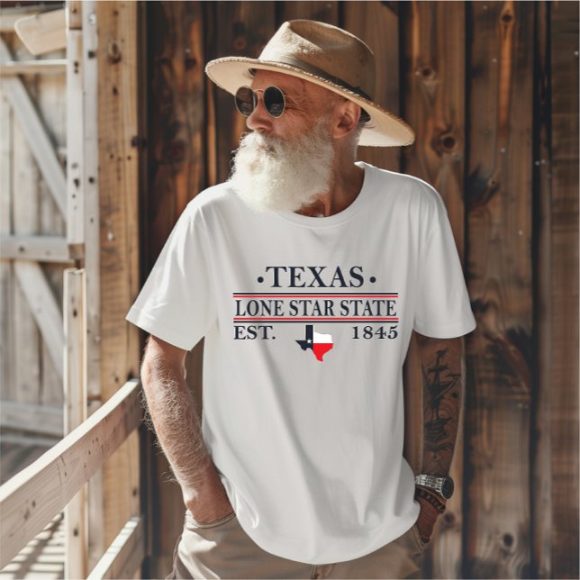 Texas flagga karta, ensamstjärnornas stat t shirt (Skapare uppladdad)