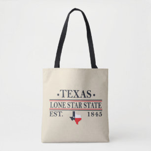 Texas flagga karta, ensamstjärnornas stat tygkasse