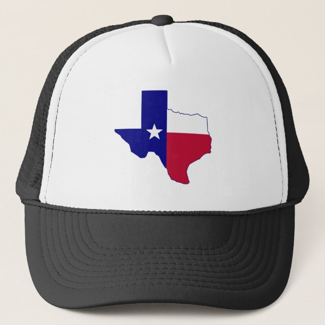 Texas Flagga Karta Keps (Framsida)