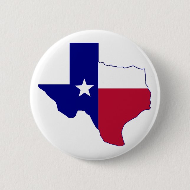Texas Flagga Karta Knapp (Framsida)