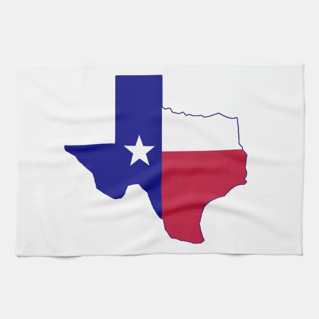Texas Flagga Karta Kökshandduk (Horisontell)