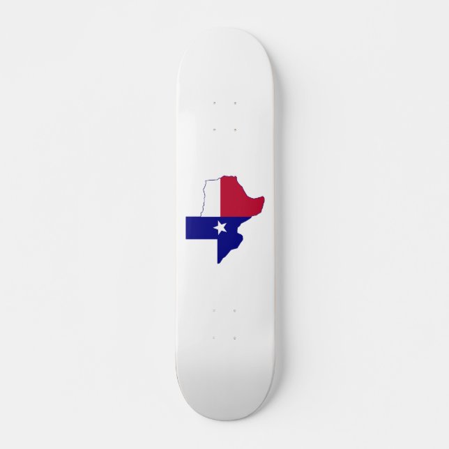 Texas Flagga Karta Mini Skateboard Bräda 18,5 Cm (Framsida)