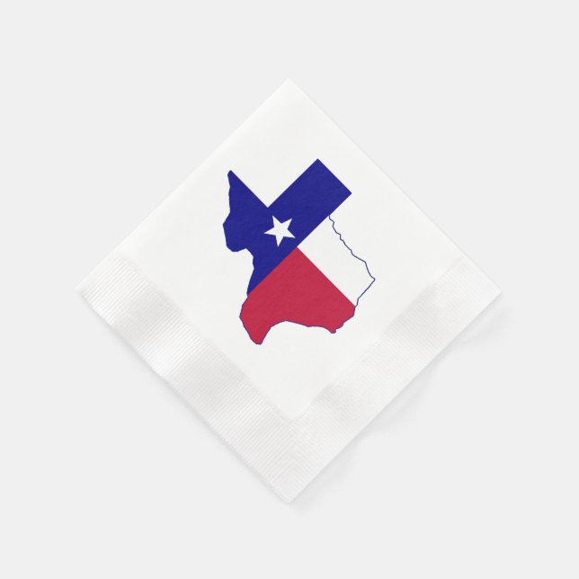 Texas Flagga Karta Pappersservett (Hörn)