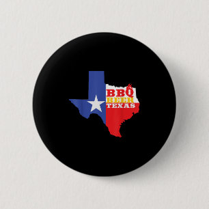 Texas Flagga Karta sommar Barbecue Funny Beer Bbq  Knapp