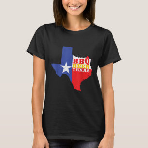 Texas Flagga Karta sommar Barbecue Funny Beer Bbq T Shirt