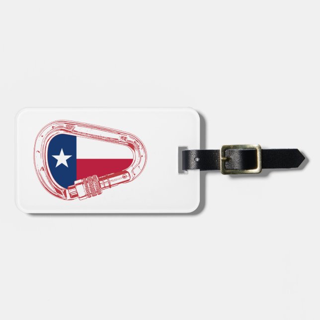 Texas Flagga klätting Carabiner Bagagebricka (Horisontell Framsida)