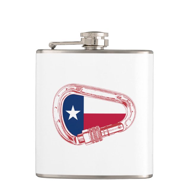 Texas Flagga klätting Carabiner Fickplunta (Framsidan)