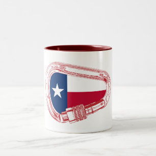 Texas Flagga klätting Carabiner Två-Tonad Mugg