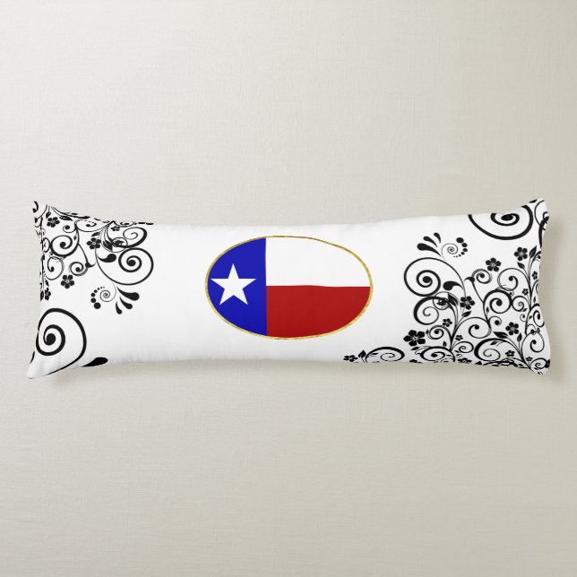 Texas flagga kroppskudde (Framsidan)